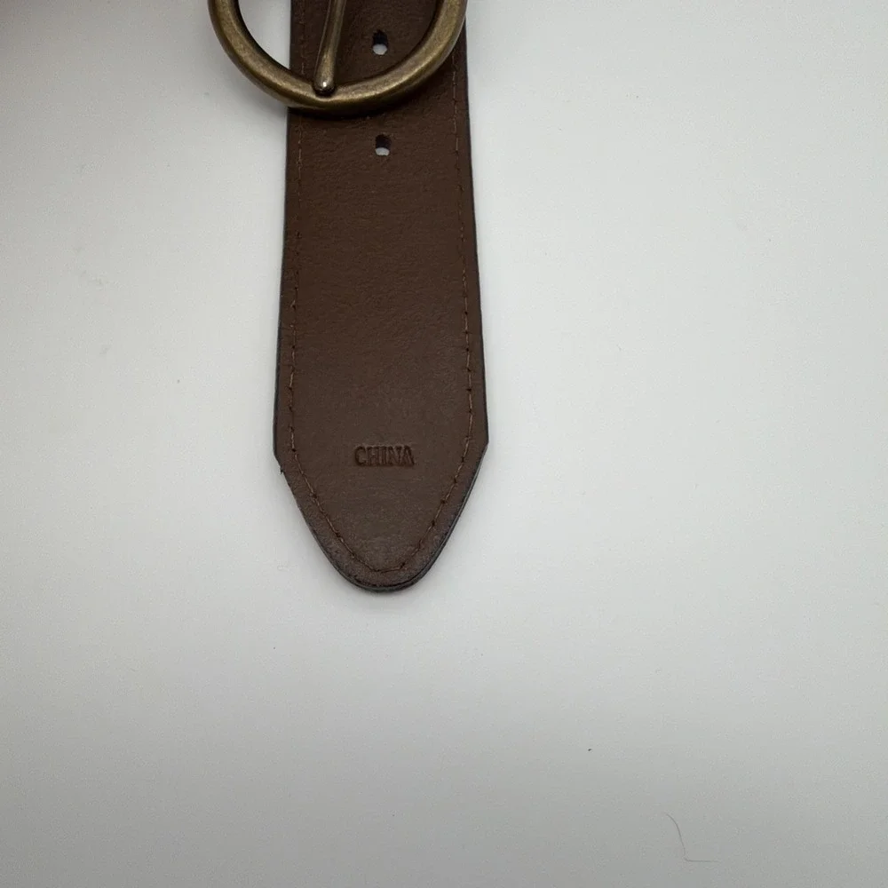 Vintage Leather Trim Belt Colorful Canvas 34